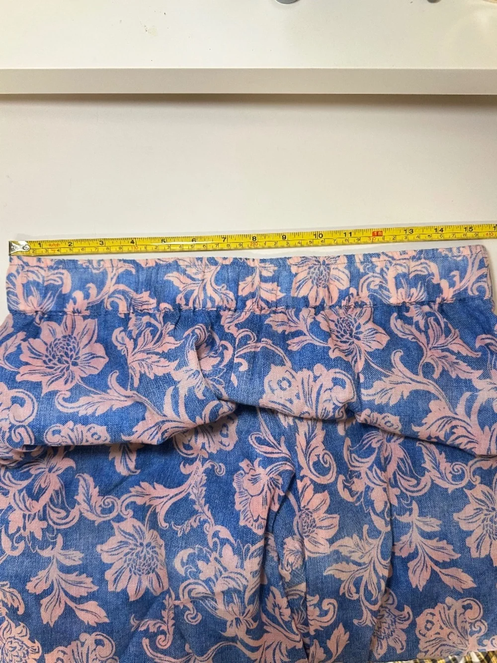 Johnny Was Workshop Florentina 2 Piece Set Blue Pink Floral Cotton Boho S/M